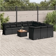 vidaXL 12 Piece Poly Rattan Sofa Set in Black