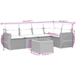 vidaXL 6 Piece Steel Sofa Set in Gray/Beige