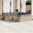 vidaXL 13 Piece Large Sofa Set in Gray/Beige