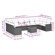 vidaXL Solid Acacia Wood Sofa Set in Black