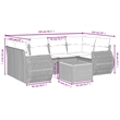 vidaXL Solid Acacia Wood Sofa Set in Gray/Beige