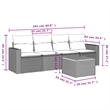 vidaXL 5 Piece Steel Sofa Set in Black