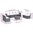 vidaXL 9 Piece Solid Acacia Wood Sofa Set in Gray