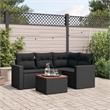 vidaXL 5 Piece Steel Sofa Set in Black