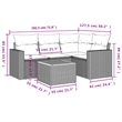 vidaXL 5 Piece Steel Sofa Set in Black
