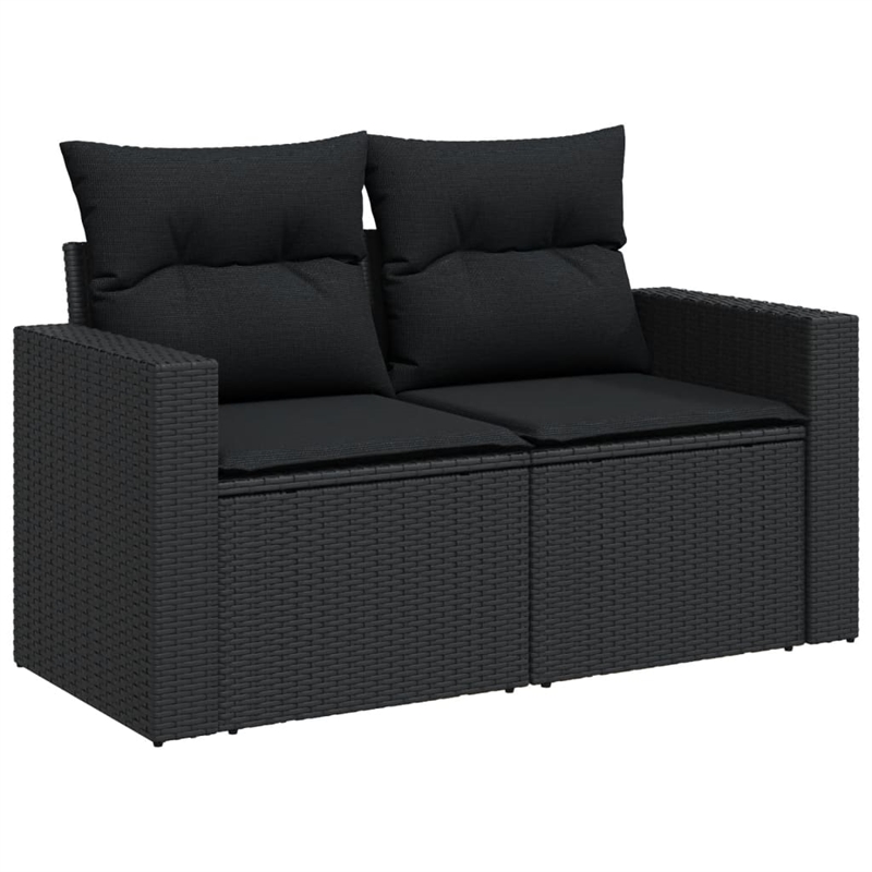 vidaXL 5 Piece Steel Sofa Set in Black
