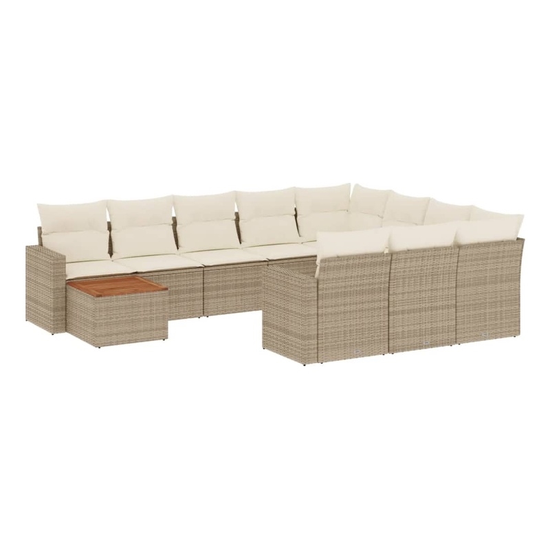 vidaXL 11 Piece Sofa Set in Beige