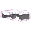 vidaXL 11 Piece Solid Acacia Wood Sofa Set in Beige