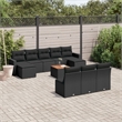 vidaXL Garden Sofa Set in Black