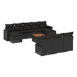 vidaXL Garden Sofa Set in Black