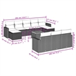 vidaXL 11 Piece Solid Acacia Wood Sofa Set in Gray