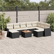 vidaXL 10 Piece Sofa Set in Black/Cream
