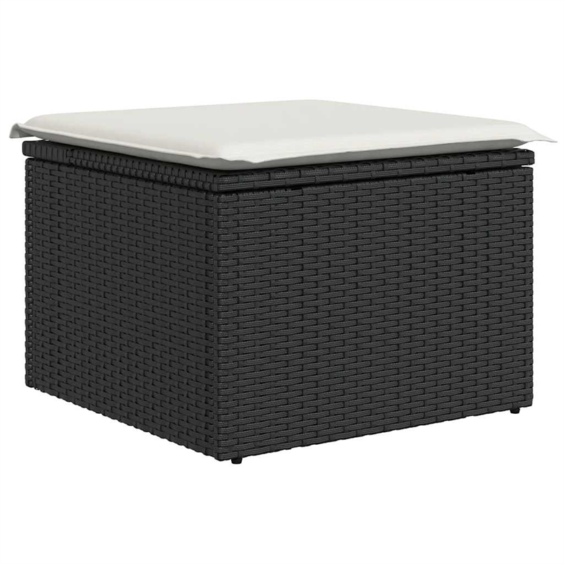 vidaXL 10 Piece Sofa Set in Black/Cream