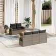 vidaXL 6 Piece Steel Sofa Set in Gray