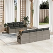 vidaXL 8 Piece Solid Acacia Wood Sofa Set in Gray