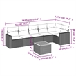 vidaXL 7 Piece Solid Acacia Wood Sofa Set in Gray