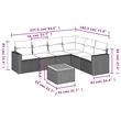 vidaXL 7 Piece Sofa Set in White/Cream/Beige