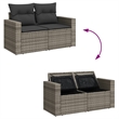 vidaXL 12 Piece Steel Sofa Set in Gray
