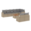 vidaXL Solid Acacia Wood Patio Sofa Set in Beige