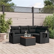 vidaXL 5 Piece Steel Sofa Set in Black