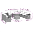 vidaXL 10 Piece Poly Rattan Sofa Set in Gray