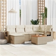 vidaXL Poly Rattan Medium Sofa Set in Beige