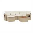 vidaXL Poly Rattan Medium Sofa Set in Beige