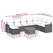 vidaXL 9 Piece Poly Rattan Sofa Set in Gray