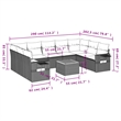 vidaXL Solid Acacia Wood Sofa Set in Black
