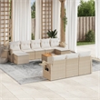 vidaXL 11 Piece Sofa Set in White/Cream/Beige