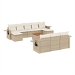 vidaXL 11 Piece Sofa Set in White/Cream/Beige