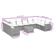 vidaXL 11 Piece Steel Sofa Set in Beige