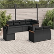 vidaXL 8 Piece Poly Rattan Sofa Set in Black