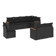 vidaXL 8 Piece Poly Rattan Sofa Set in Black