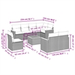 vidaXL 9 Piece Sofa Set in Cream/Beige