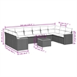 vidaXL 11 Piece Poly Rattan Sofa Set in Black