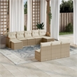 vidaXL Poly Rattan Sofa Set in Beige