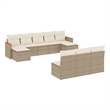 vidaXL Poly Rattan Sofa Set in Beige