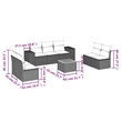 vidaXL 8 Piece Solid Acacia Wood Large Sofa Set in Gray