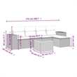 vidaXL Poly Rattan Large Sofa Set in Beige