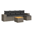 vidaXL 6 Piece Sofa Set in Dark Gray
