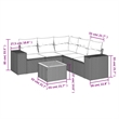 vidaXL 6 Piece Steel Sofa Set in Black