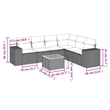 vidaXL 7 Piece Steel Sofa Set in White/Cream/Beige