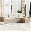 vidaXL 5 Piece Sofa Set in White/Cream/Beige