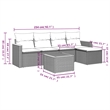 vidaXL Solid Acacia Wood Sofa Set in Black