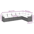 vidaXL 7 Piece Steel Sofa Set in Gray/Beige