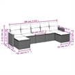 vidaXL 7 Piece Small Sofa Set in Black/White/Cream