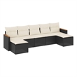 vidaXL 7 Piece Small Sofa Set in Black/White/Cream
