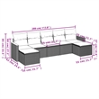 vidaXL 7 Piece Steel Sofa Set in White/Cream/Beige