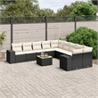 vidaXL 11 Piece Small Sofa Set in Black/White/Cream